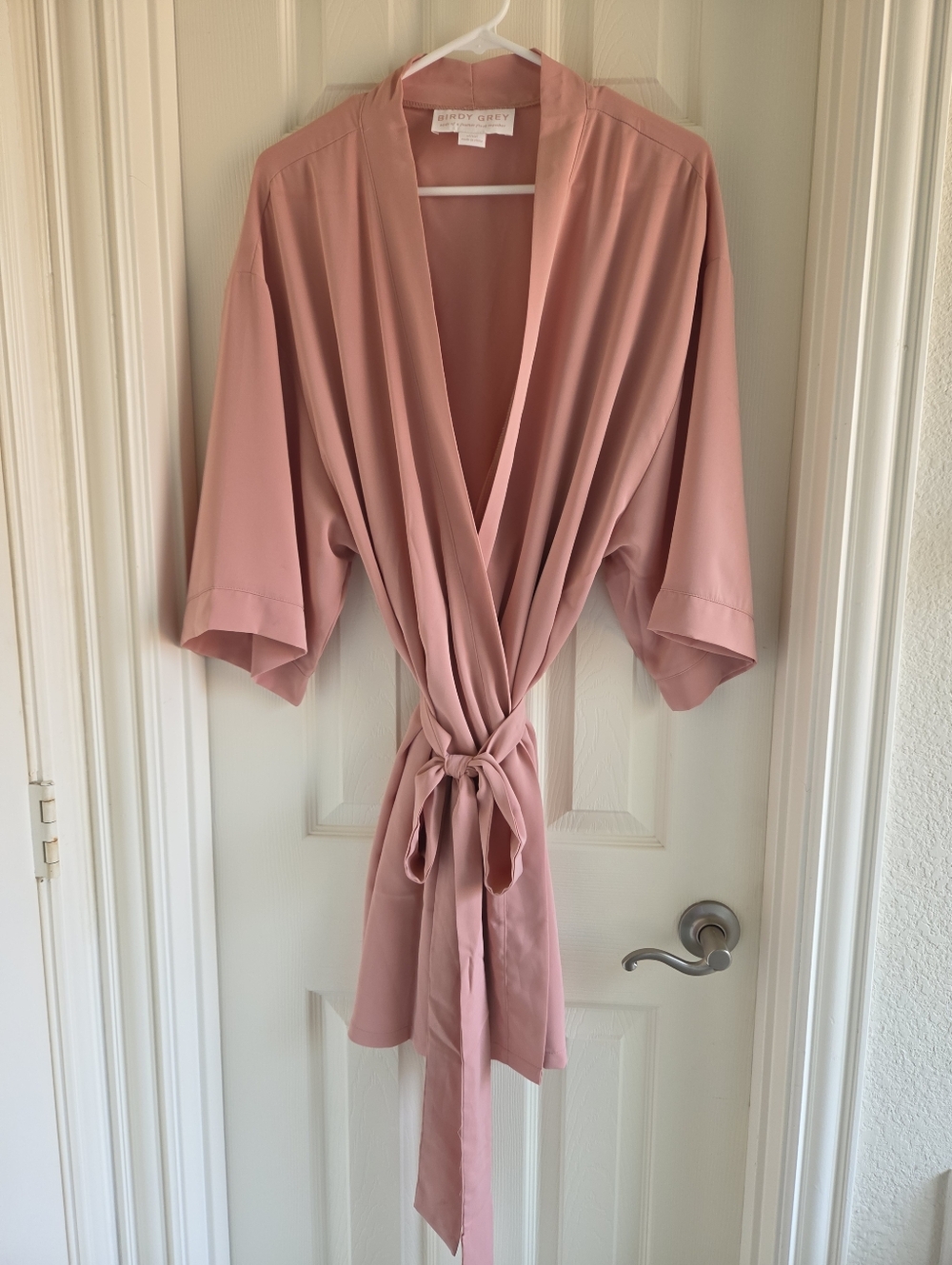 Birdy Grey Karen Robe in Dusty Rose Matte Satin Bridesmaid Kimono Robe XL/XXL